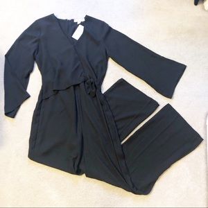 Michael Michael Kors Faux Wrap Black Jumpsuit